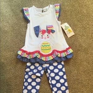 NWT Rare Editions Easter Bunny Outfit 6x DARLING!